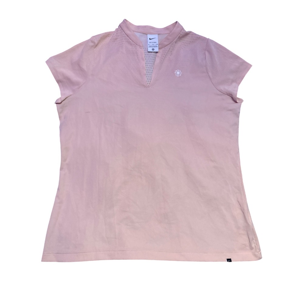 Nike Dri-FIT ADV Pink Perforated Performance Polo Shirt Size XL